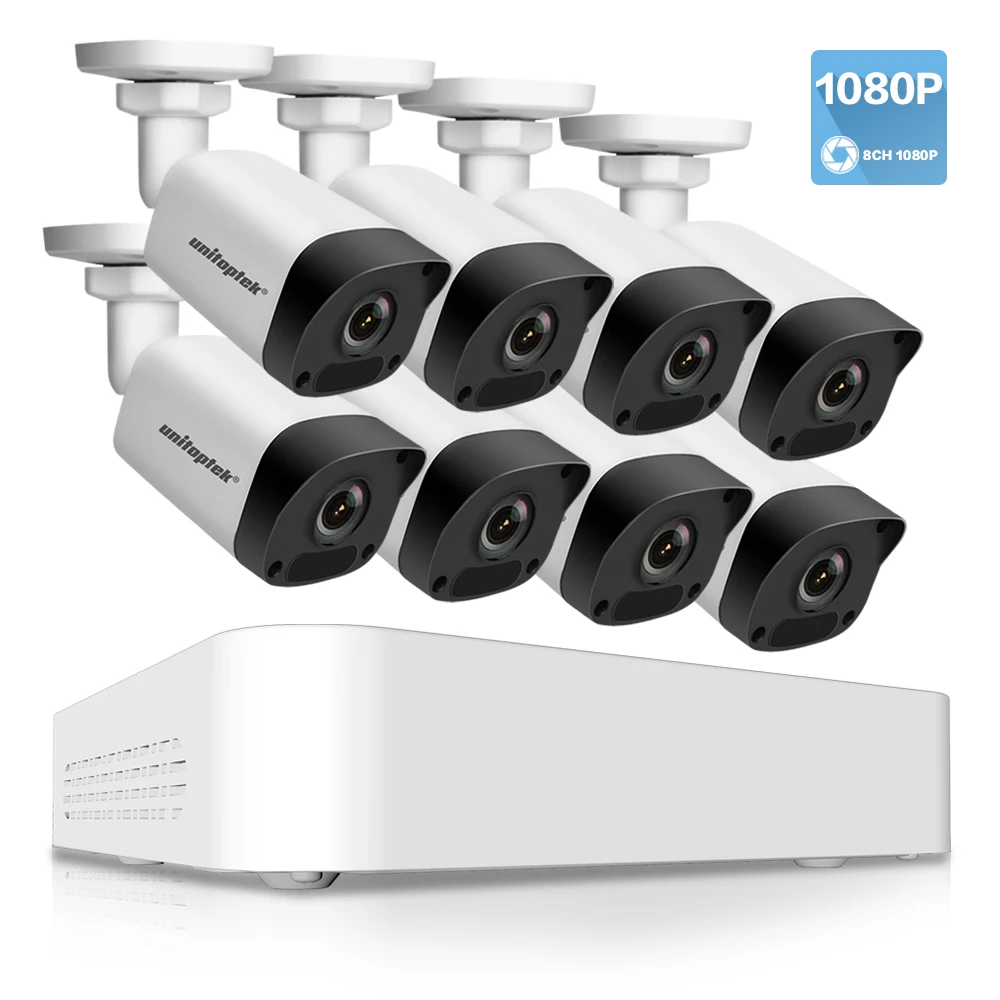 8CH 1080P POE NVR с 8 шт. 2MP ip камера уличная умная ИК 30 м CCTV система безопасности 200