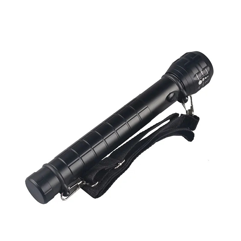 flashlight only TopCom Heavy Duty большой полиции фонарь Q5 LED высокий мощный 3D Батарея металла Алюминий с случае Перезаряжаемые смены - Испускаемый цвет: flashlight only