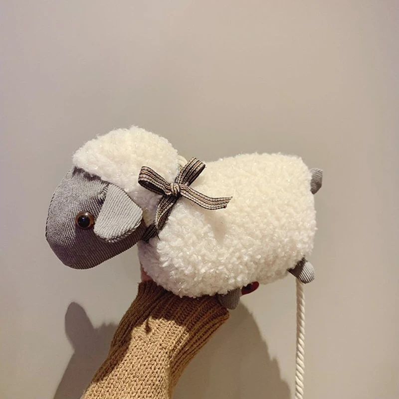 

Women Girl Cartoon Sheep Plush Bag Shoulder Crossbody Bags Satchel Purse X5XA