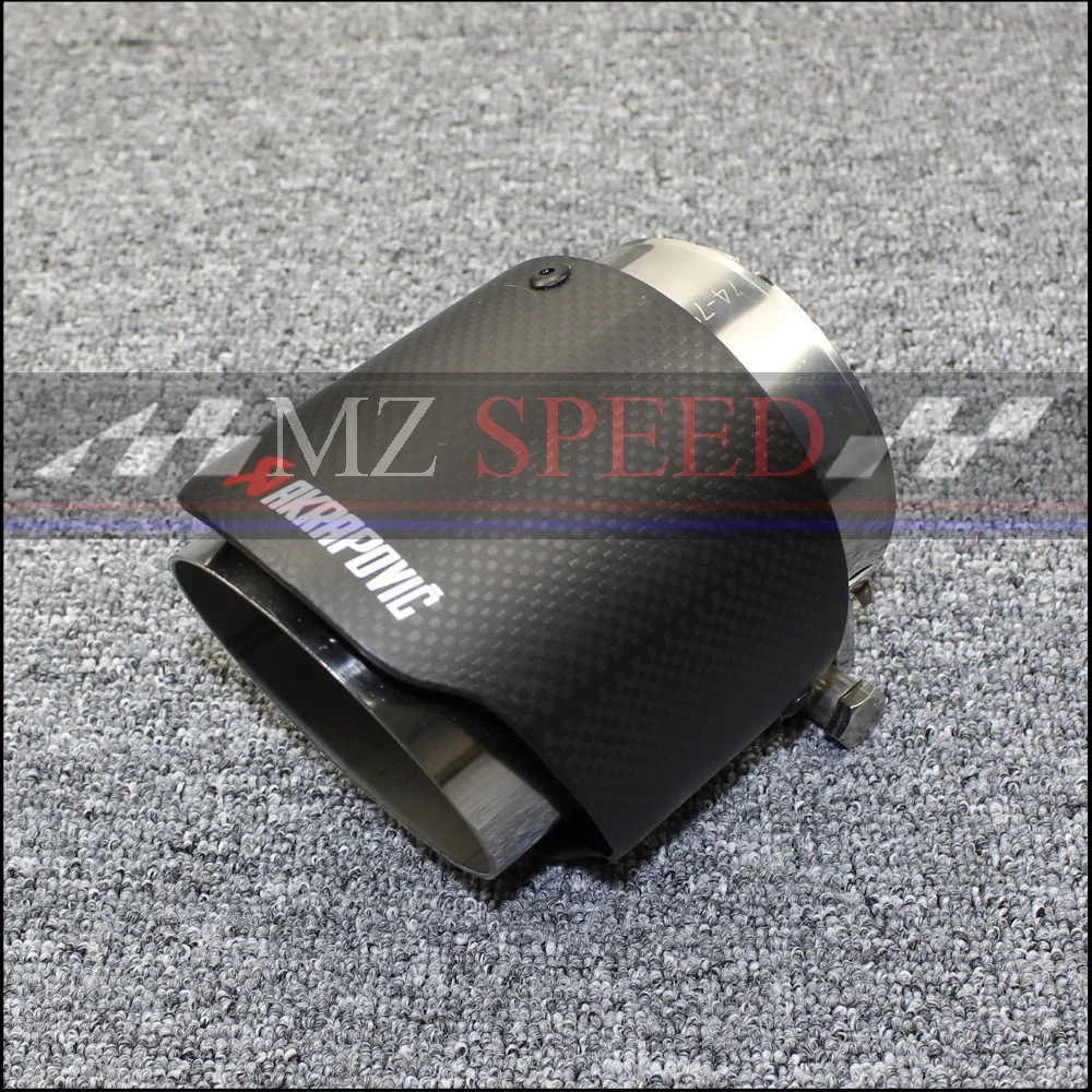 1 шт длинный 120 мм матовый+ нержавеющая сталь Akrapovic глушитель Концевая труба выхлопной трубы глушитель для универсальных углеродных наконечников