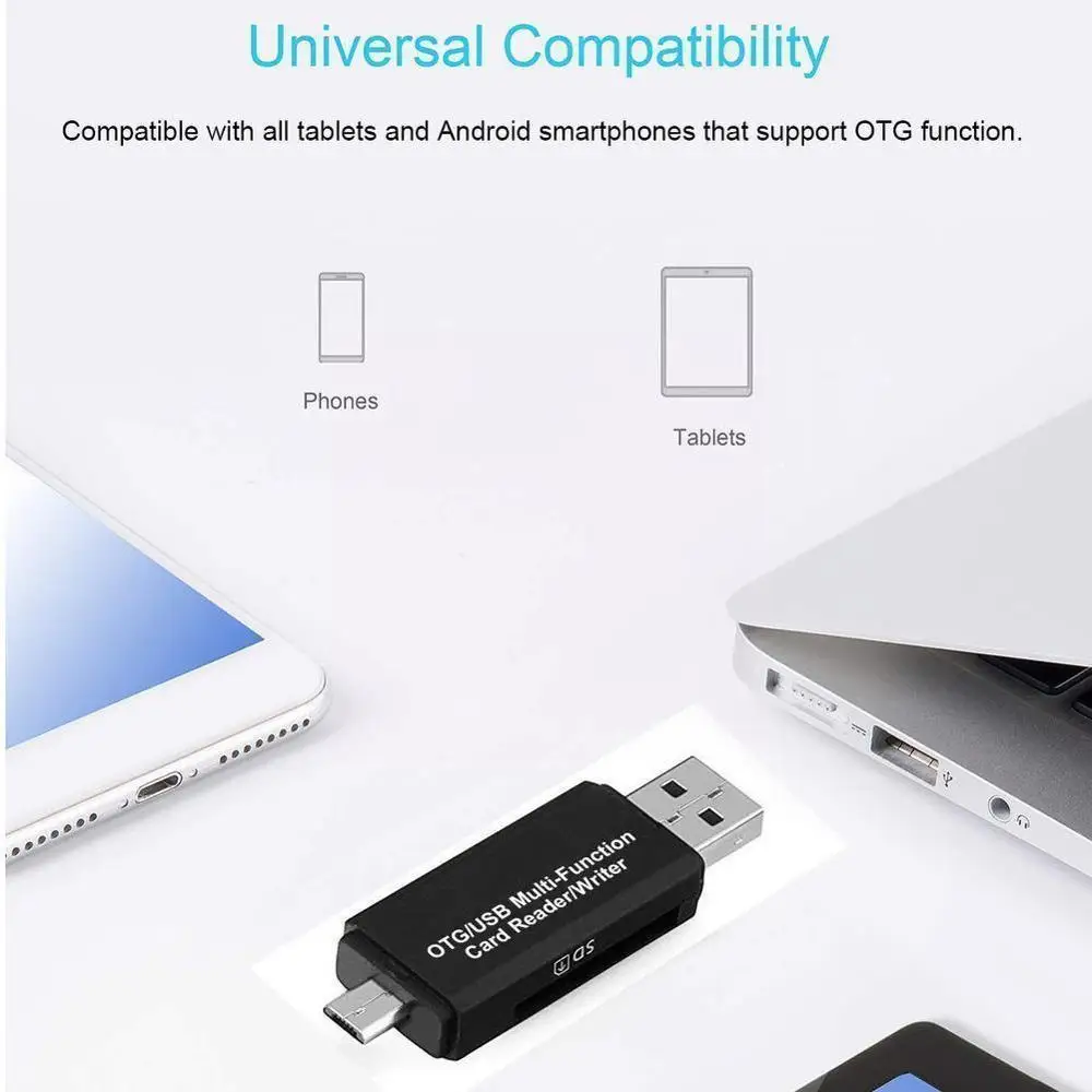 USB OTG кардридер 4 в 1 высокоскоростной 2 0 разъем для компьютера Android TF/SD расширения
