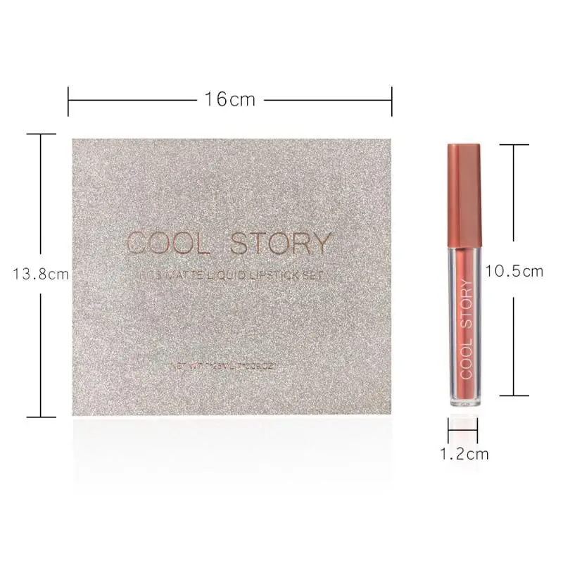 

7 Colors Matte Lip Gloss Set Waterproof Lipstick Matte Non-stick Gift Box Sweatproof Lip Tint Cosmetics Female Makeup Set TSLM2