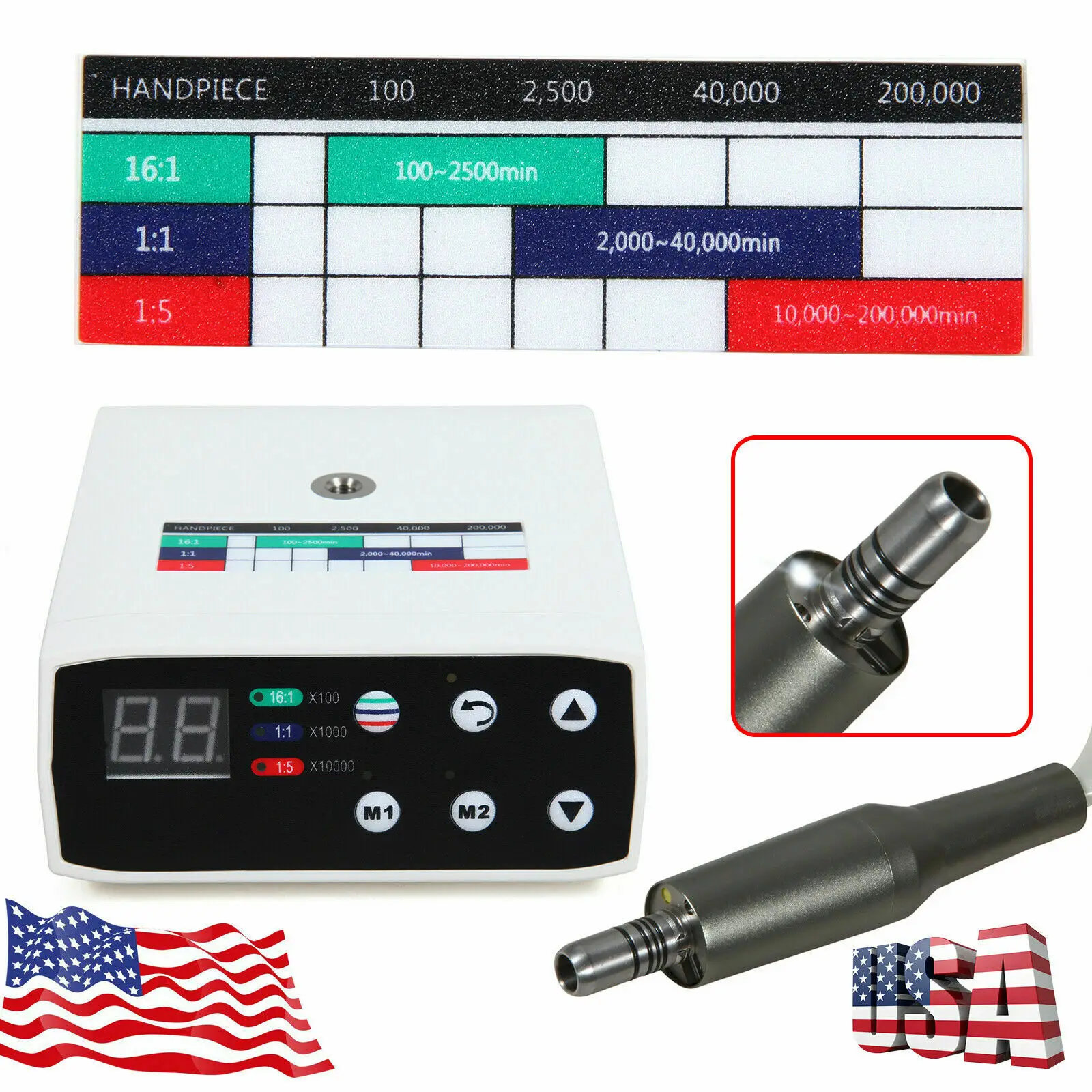 Dental LED Brushless Electric Micro Motor Internal Spray Fit NSK 1:1 1:5 16:1 | Красота и здоровье