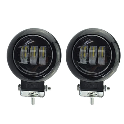 round-black-2x Рабочие огни Светодиодные панели moto rcycles 12v 50w дополнительная лобовая фара Led мото-прожектор moto r противотуманные точечные фары внедорожные транспортные средства фары - Цвет: round-black-2x