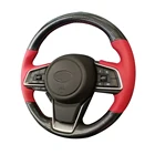 Чехол для руля из углеродного волокна и искусственной кожи 5D, чехол для ручного шитья Subaru Forester 2019  Ascent 2019  Crosstrek