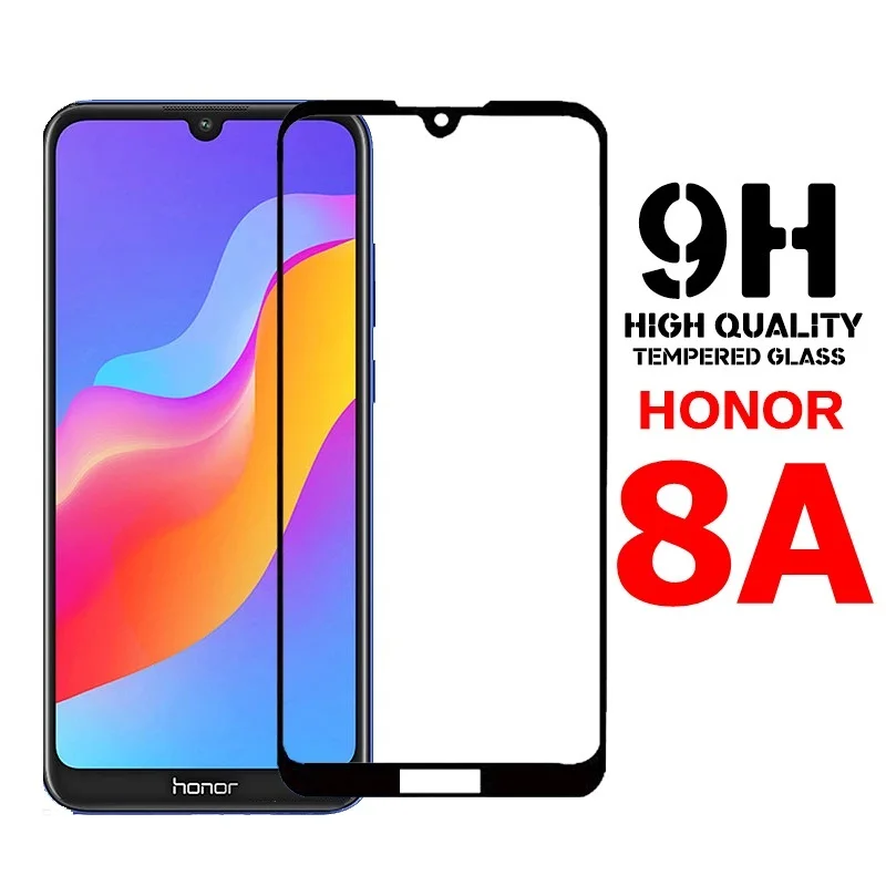 

Защитное стекло для Huawei Honor 8A, 8A pro, закаленное, твердость 9H