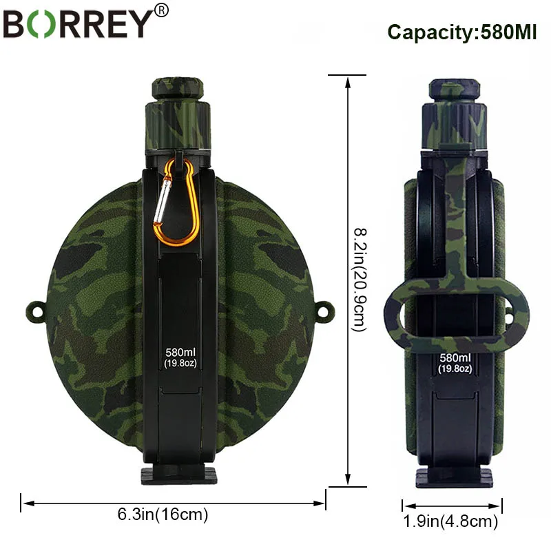 BORREY силиконовая складная бутылка для воды портативная дорожная чайник