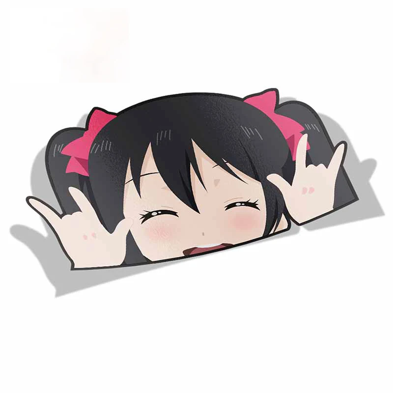

Personality Nico Yazawa Love Live Peek Anime Big Head Vinyl Cartoon Car Sticker Window Truck Decal Apply To Car Window Laptop