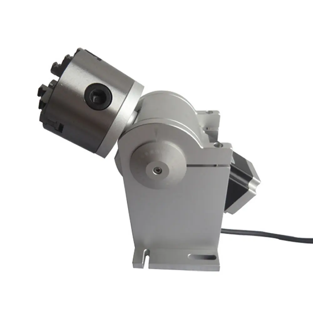 3 Claws Rotary Axis 80mm 3 Jaw Chuck 360 Degree Rotation A Axis for Fiber Laser Nameplate Marking Machine