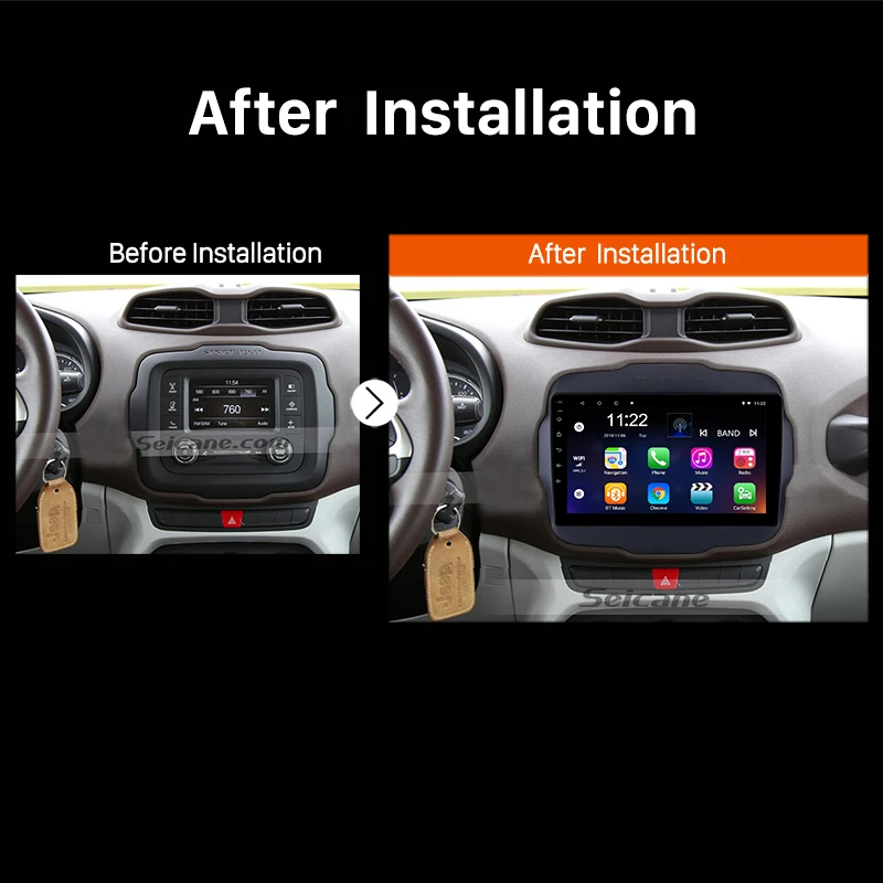Seicane 9 дюймов Android 10 0 Автомобильный GPS радио для 2016 Jeep Renegade Head Unit Player Поддержка 1080P