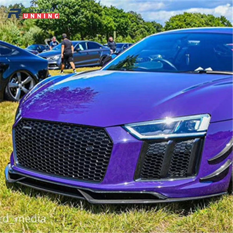 

Спойлер для губ переднего бампера из углеродного волокна для Audi R8 V8 V10 Coupe Convertible 2-дверный 2008 - 2015