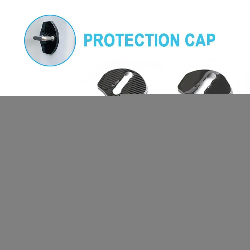 Автомобильный Дверной замок чехол из нержавеющей стали для Tesla model 3