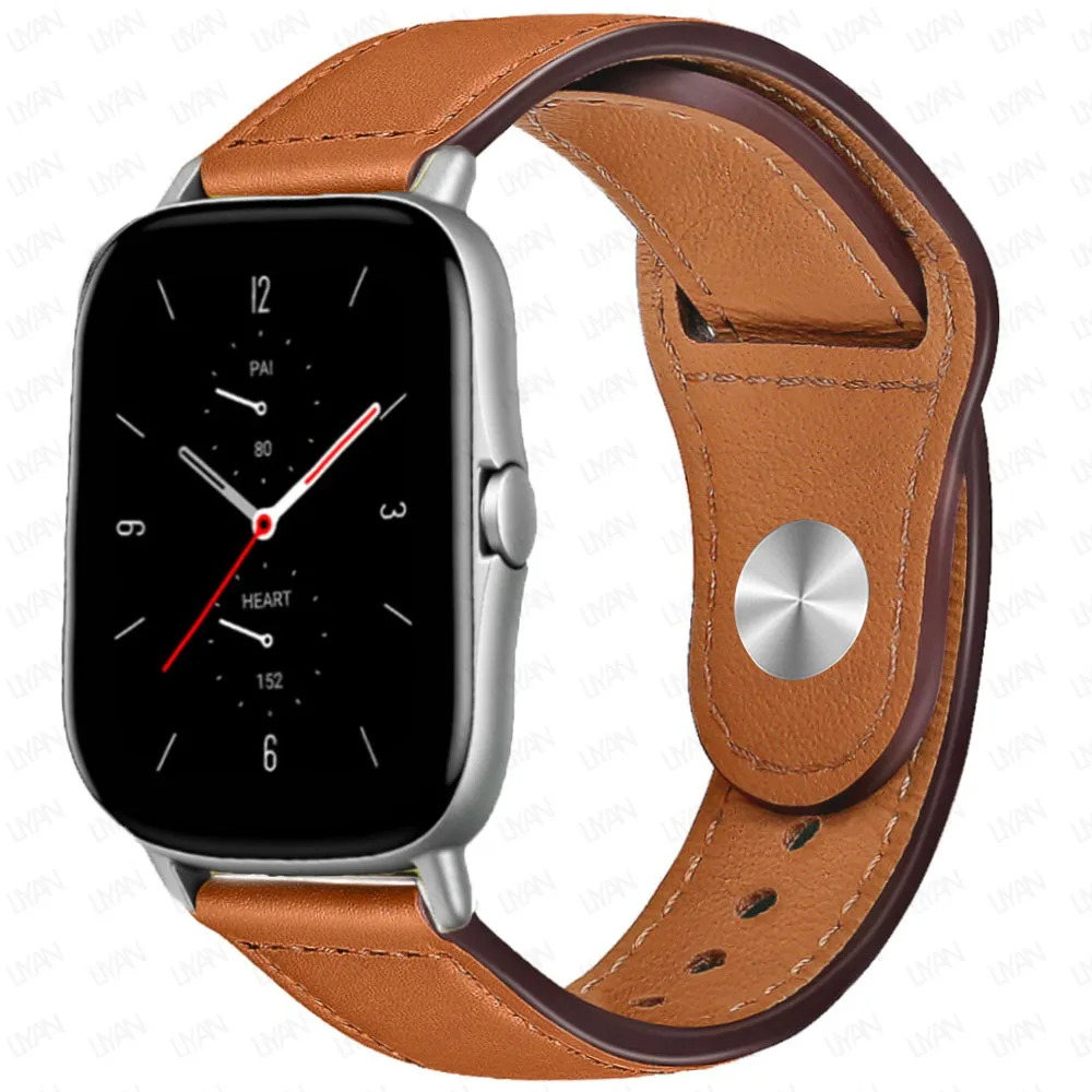 

20mm/22mm leather band For Amazfit GTS/2/2e/GTS2 Mini/GTR 42mm/47mm/GTR2/2e/stratos 2/3 Sport Watch Bracelet Amazfit bip strap