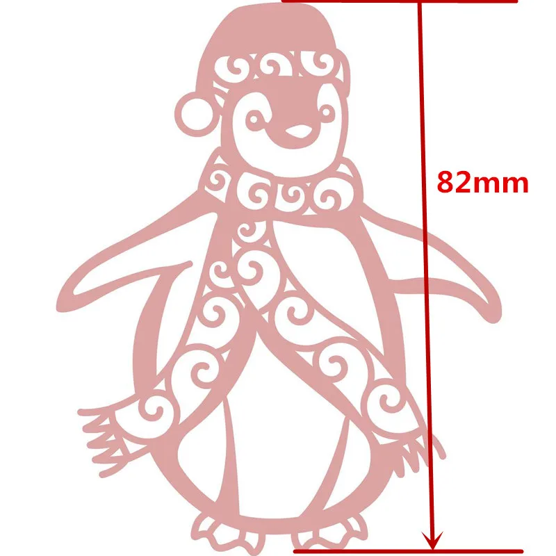 Детские металлические Вырубные штампы Пингвин с каффом и шляпой вырубки для
