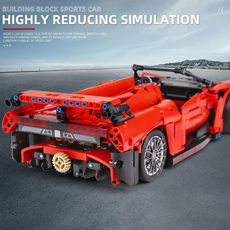 Ешина 1:14 высокотехнологичного автомобиля MOC 10559 Lamborghinisd Venenosd Roadster гоночный