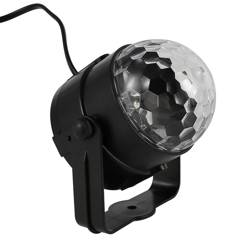 

Sound Activated Rotating Disco Ball DJ Party Lights 6W LED RGB LED Stage Lights For Christmas Wedding Sound Party Lights