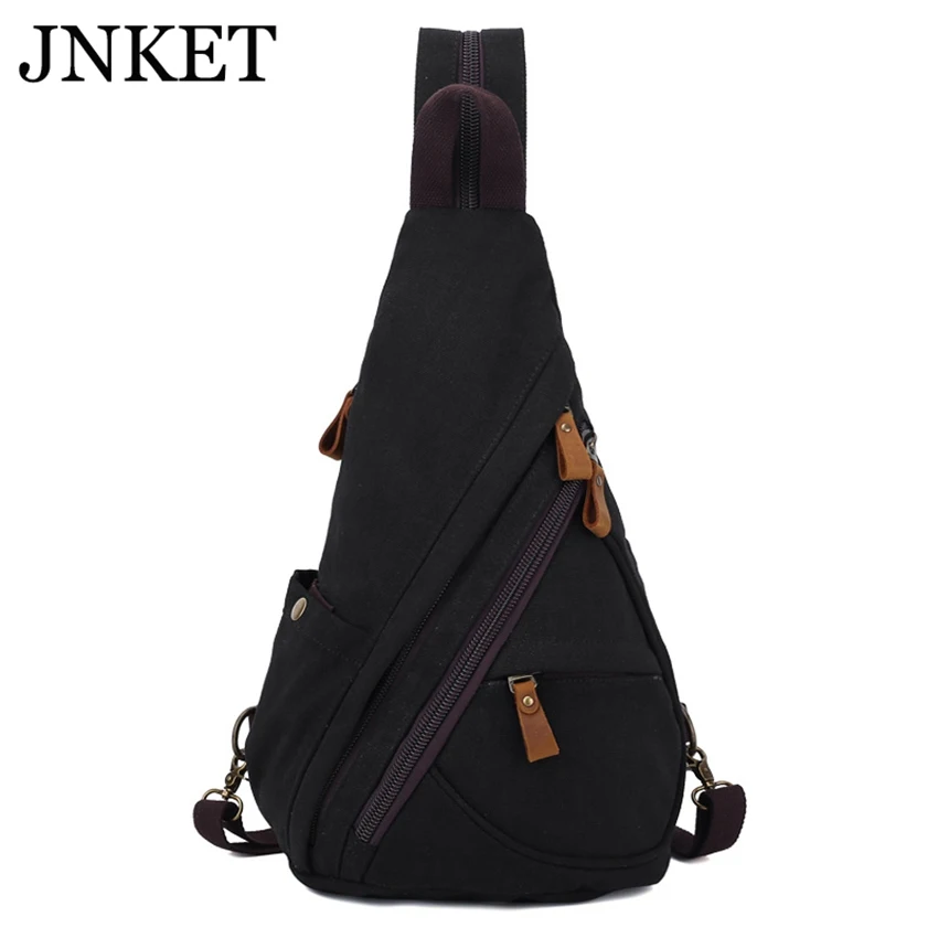 

Новая модная холщовая Мужская нагрудная сумка JNKET, повседневная сумка через плечо, дорожный рюкзак