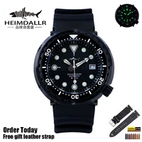 heimdallr mens tuna dive watch sapphire 47mm black pvd 200m water resistance japan nh35a automatic movement mechanical watches