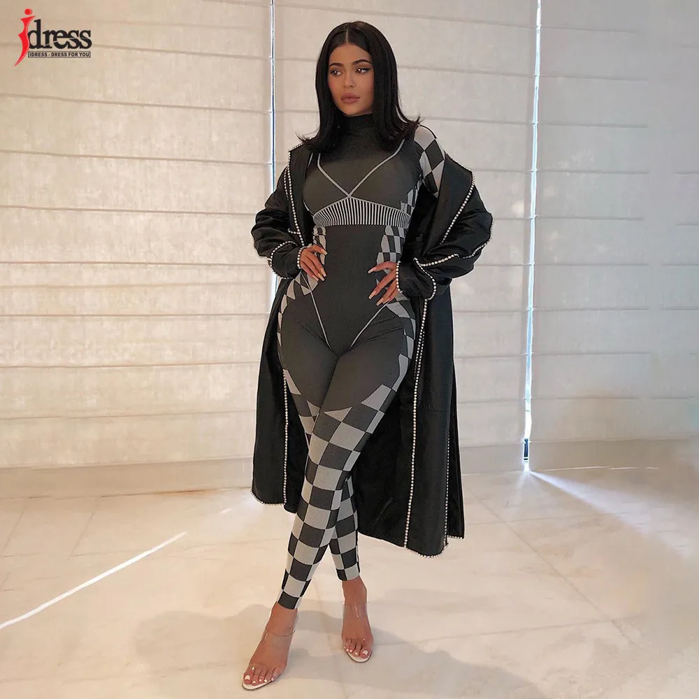 Горячая Распродажа женские сексуальные комбинезоны IDress с длинным рукавом в