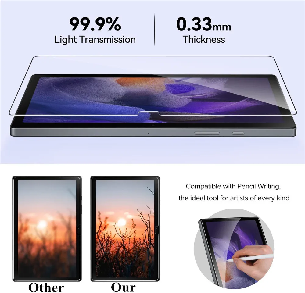 Закаленное стекло для Samsung Galaxy Tab A8 10 5 2021 прозрачная HD-пленка X200 X205 защитные пленки