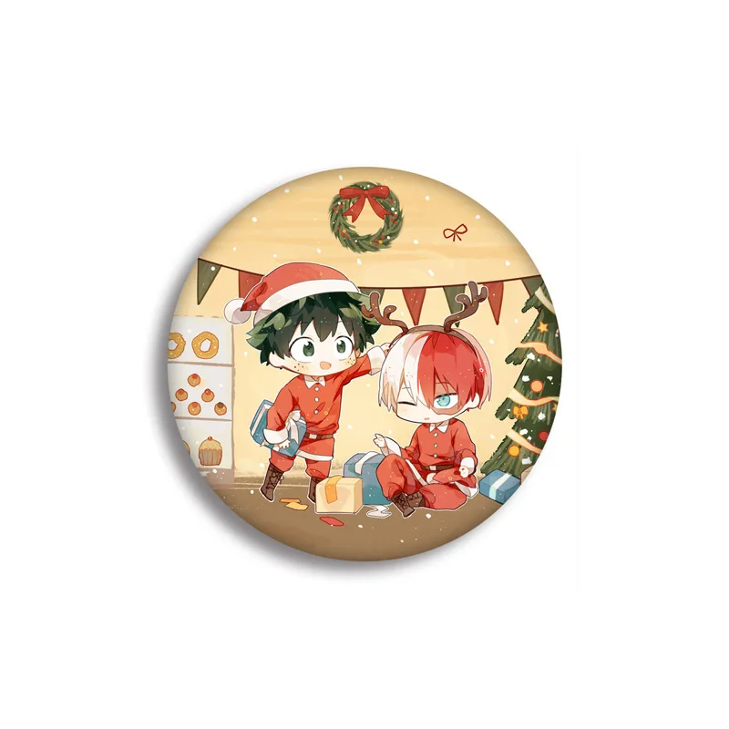 

My Hero Academia Badges Pins Brooches Anime Peripheral Badge Christmas Gifts Booming Frozen Tinplate Hanging