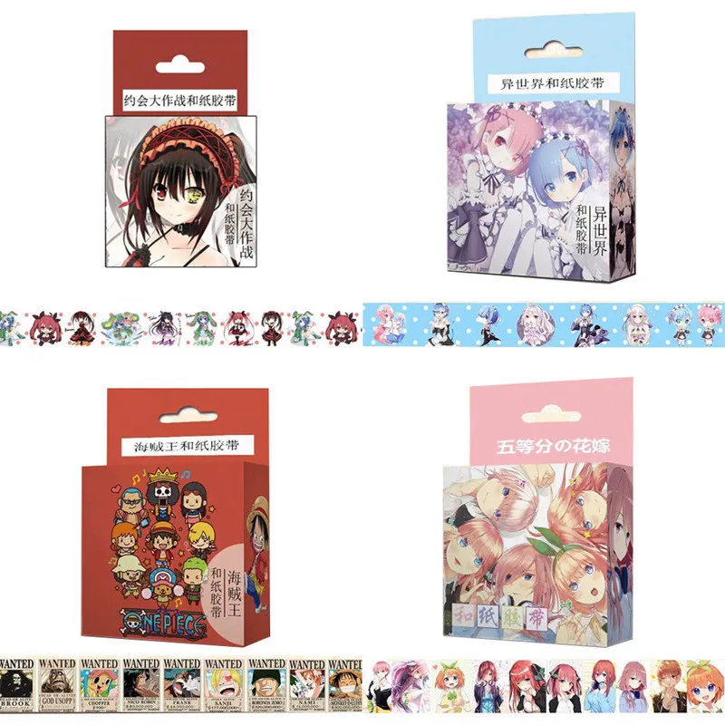

1PC Anime Kawaii and Cute Cartoon Washi Tape Adhesive Tape Label Masking Tape DIY Scrapbooking Sticker