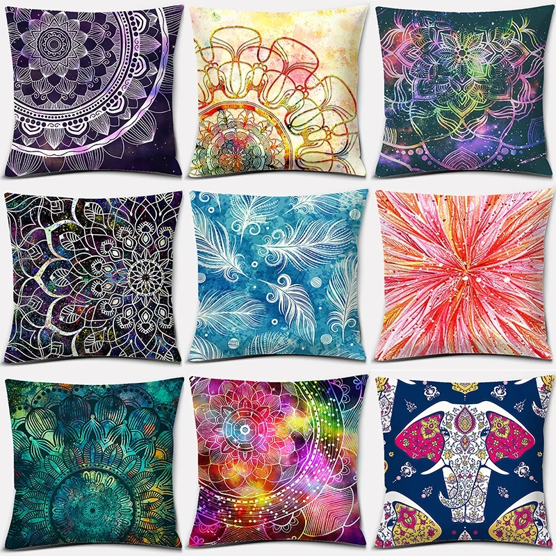 

Colorful Geometric Pattern Decorative Cushions Pillowcase Polyester Cushion Cover Throw Pillow Sofa Decoration Pillowcover