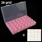 Пластиковый ящик для хранения с 28 отделениями, наборы аксессуаров для алмазной живописи, искусство ногтей, фотоальбом, чехол-Органайзер