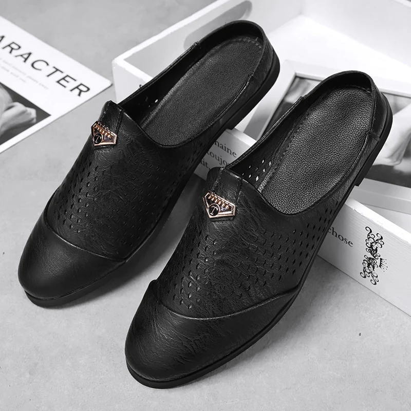 

Flat Summer Beach Sandals Man Breathable Outdoor Slippers Male Swimming Walking Footwear Sneakers New Mens Hollow Casual Shoes