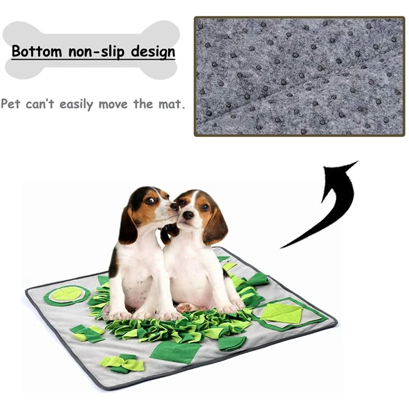 

Dog Snuffle Mat Dog Feeding Mat Interactive Feed Game Puzzle Dispenser Toy, 27.5Inch x 27.5Inch