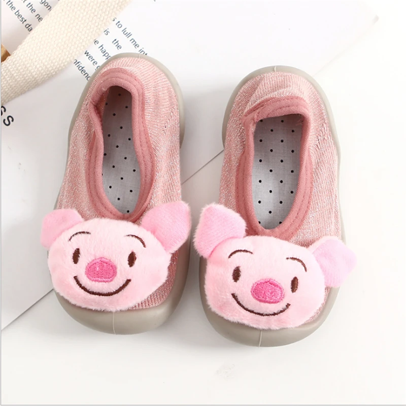 Pink Pig Детские носки с резиновой подошвой носки детские носки тапочки детские закрытый носок туфли тапочка носки с резиновой подошвой мягкая подошва - Цвет: Pink Pig