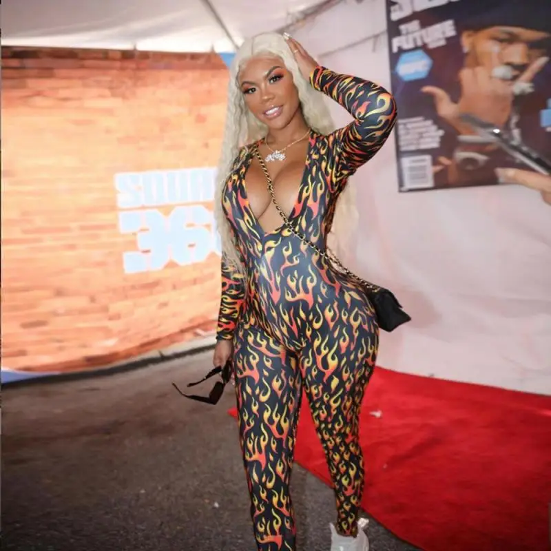 Женский комбинезон для фитнеса CHRLEISURE облегающий эластичный с длинным рукавом и