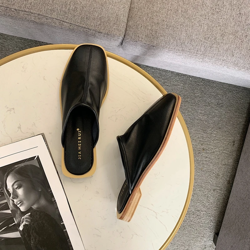 Женские летние тапочки женские мюли уличные однотонные Серебристые туфли на