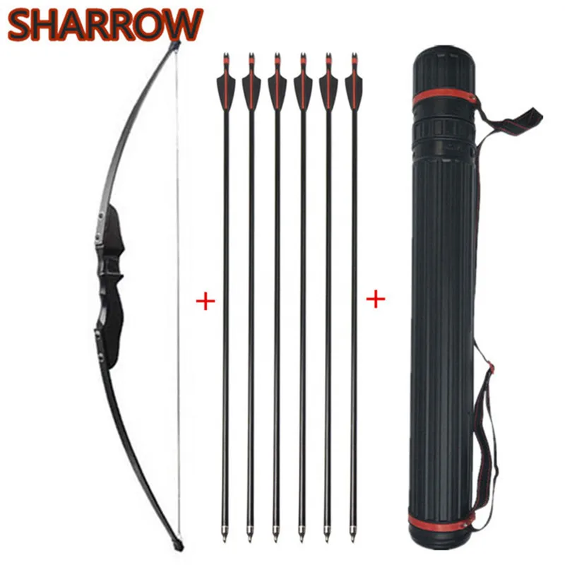 30/40lbs стрельба из лука изогнутый лук RH/LH охотничий + 6 шт. SP 500 стекловолокна стрелки