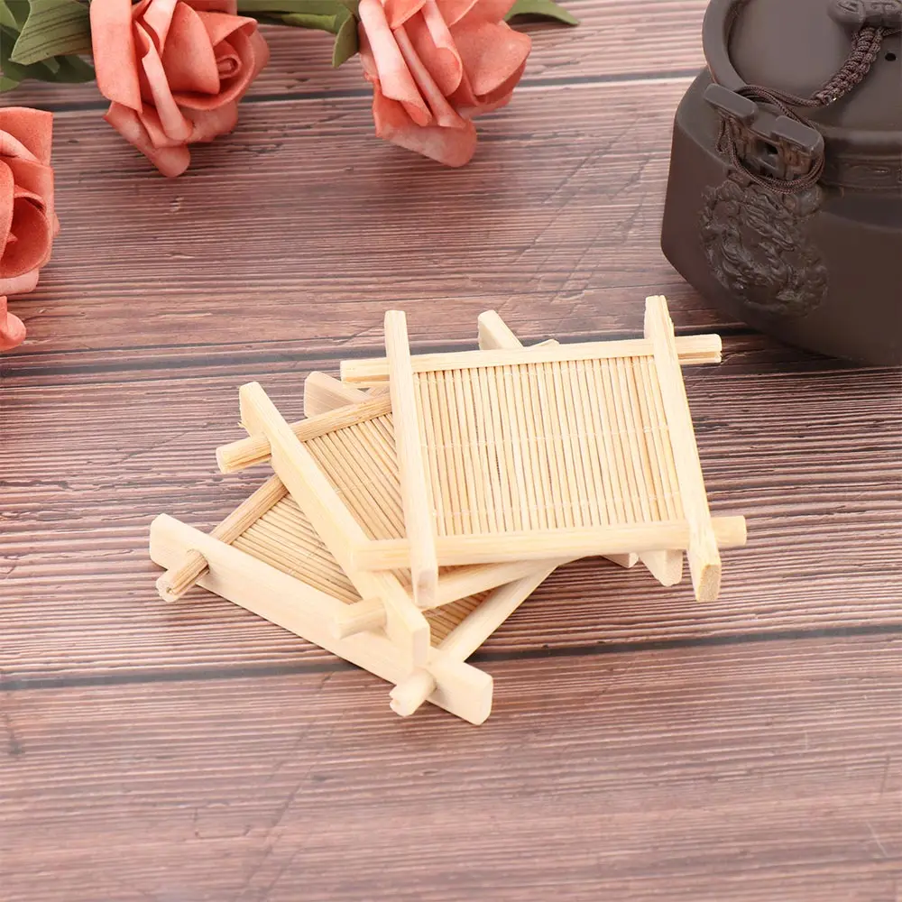 Теплоизоляционная подставка бамбуковый чайный поднос деревянные подставки