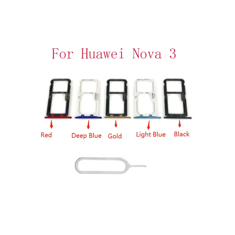 2 шт. Новинка для Huawei Nova 3 Sim-карты лоток держатель Слот адаптер запасные части |