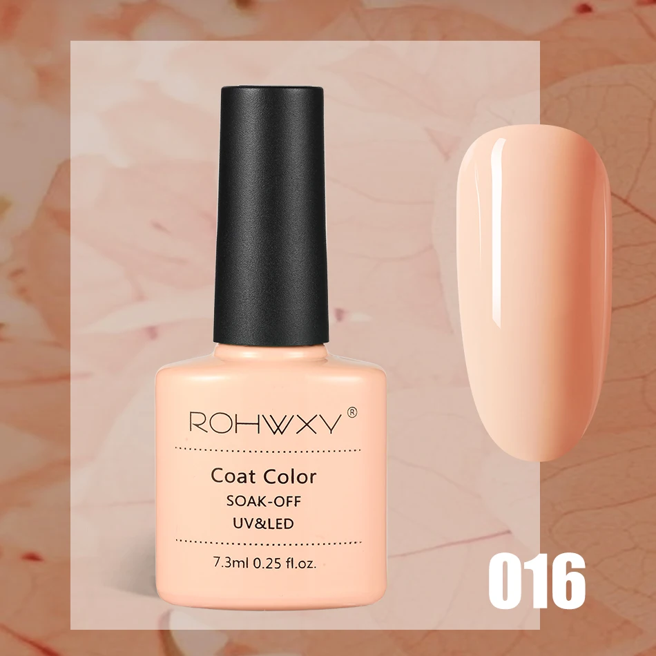 ROHWXY УФ-гель для ногтей Гибридный лак для замачивания ногтей полуперманентный верхний Базовый лак для ногтей все для маникюра Гель-лак - Цвет: A016