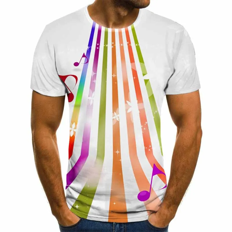 

2020 summer new men's t-shirt 3D printed tie-dye wild casual O-neck male teen fashion 3D printing Tops plus size XXS-6XL