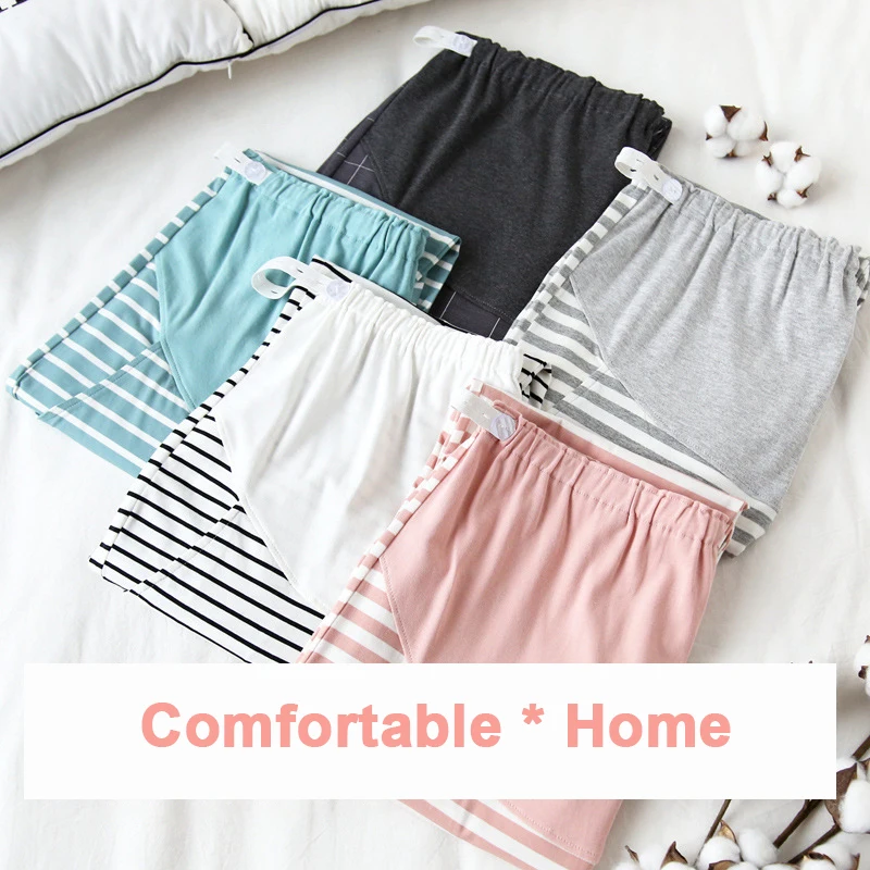 

100% Cotton Pregnant Sleep Pants Spring Summer Maternity Pants For Pregnant Women Stomach Lift Plus Size Maternity Yoga Pants