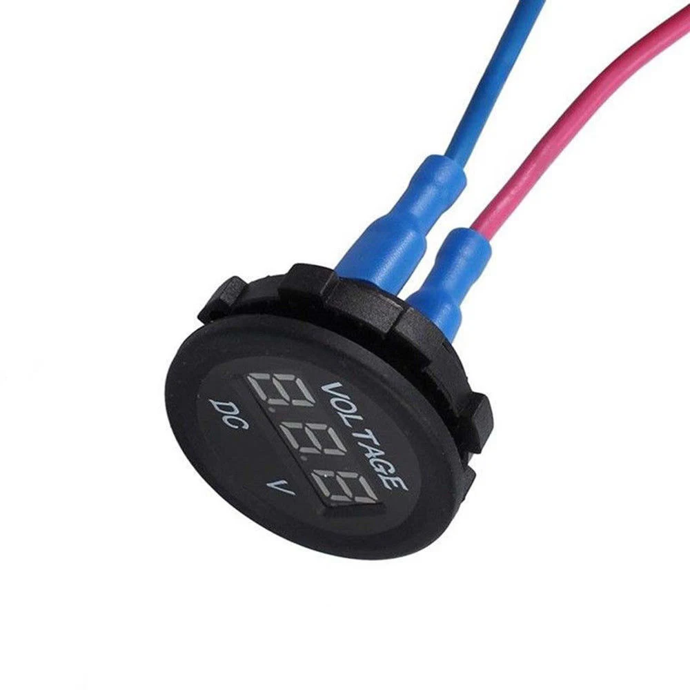 Цифровой вольтметр телефон для мотоцикла автомобиля светодиодный цифровой 12 24 В