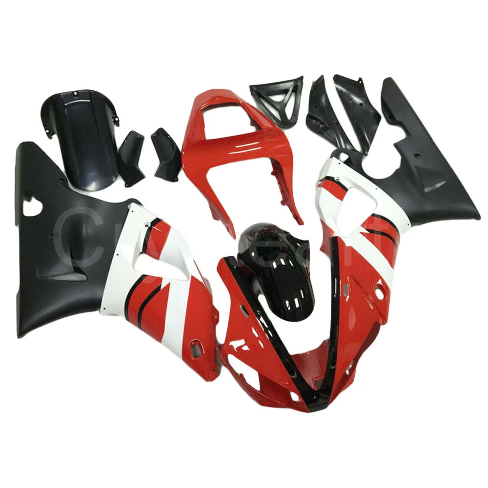 For Yamaha YZFR1 YZF R1 YZF-R1 2000 2001 Motorcycle Red Black Full Fairing Kit Body Work Frame Tank Cover Side Panel Guard | Автомобили и