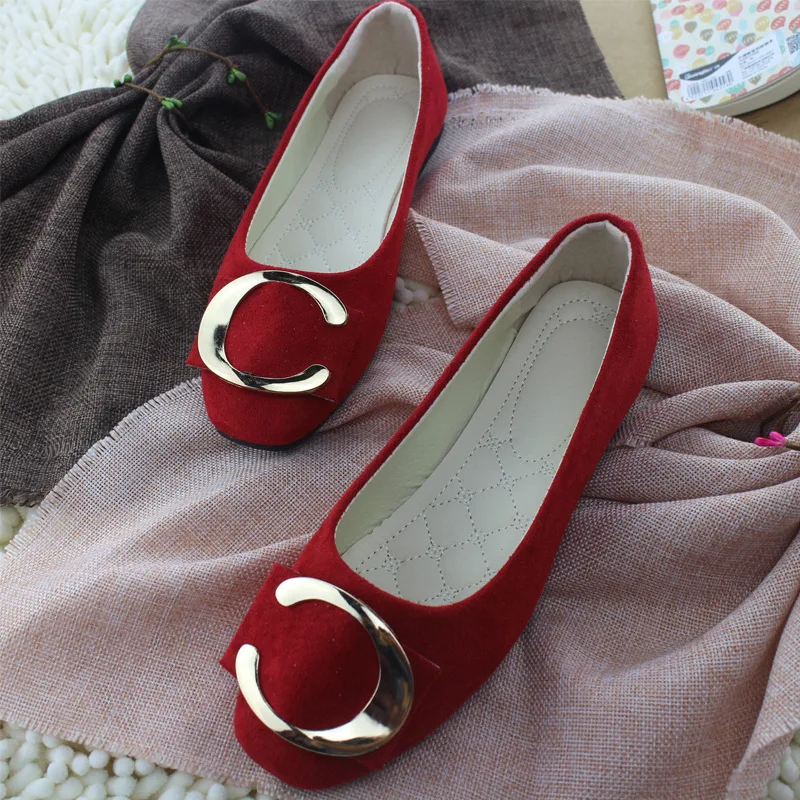 

Spring Autumn Women Shoes Ballet Flats Shoes Woman Flock Loafers Low-cut Solid Slip-on Comfortable Breathable Ladies Shoes