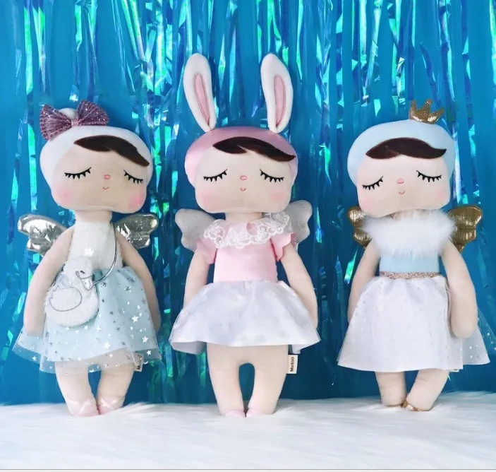 Metoo кудрявый Ангел плюшевый Мягкий Кролик Кукла Анджела для детей подарок на день