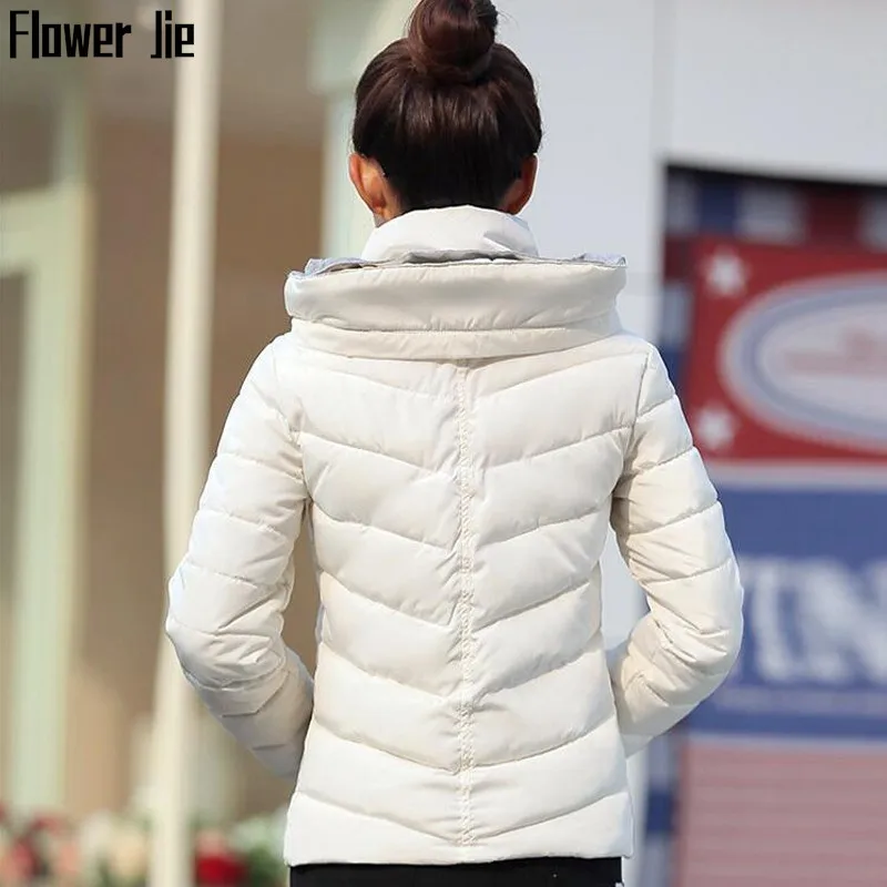 

Winter Women Coat 2020 New Plus Size Hooded Down Cotton Short Overcoat Slim Black Coats Warm Thick Pink Jacket Female