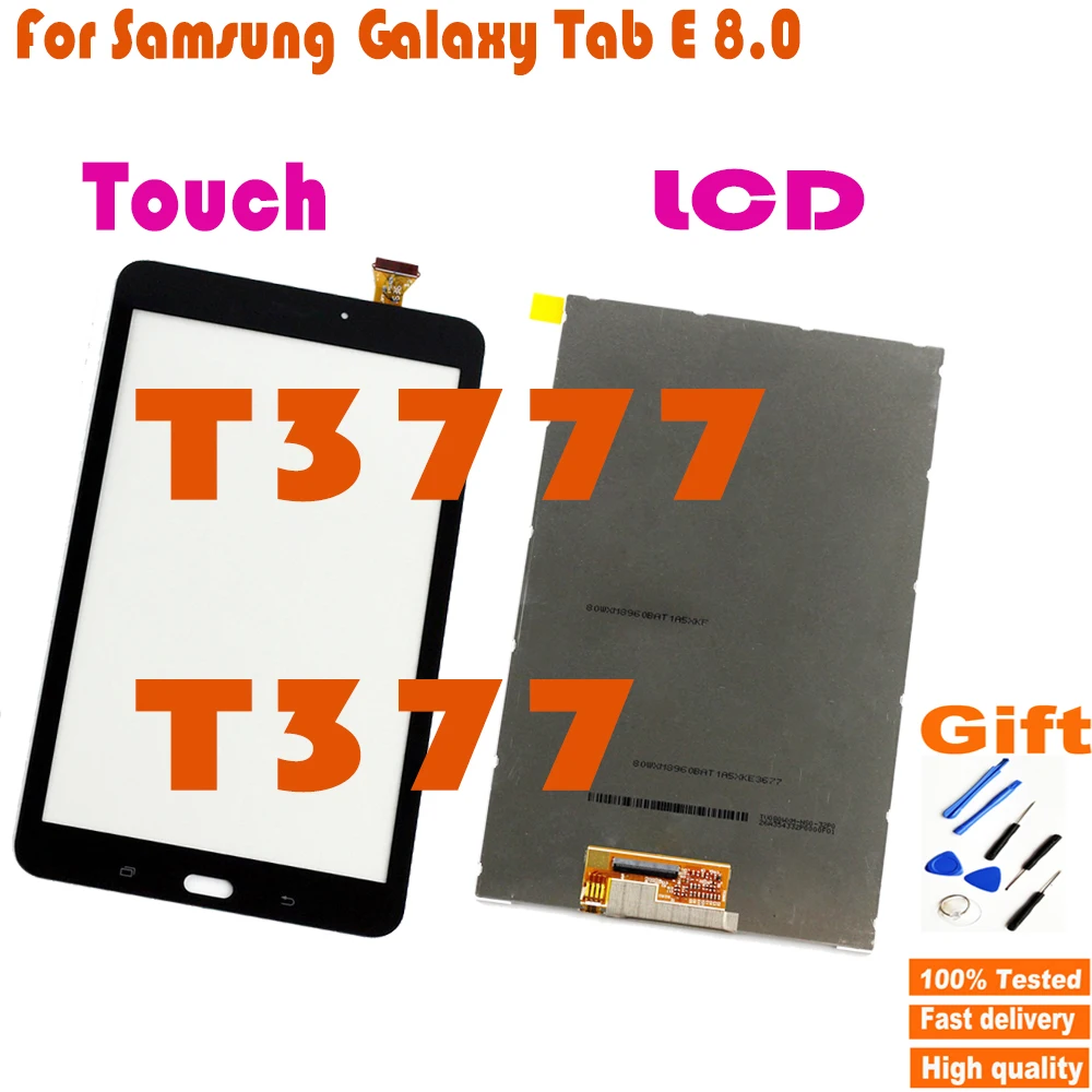 

For Samsung Galaxy Tab E 8.0 T3777 T377 Touch Screen Sensor Digitizer Glass Panel + LCD Display Screen Panel Monitor Repair