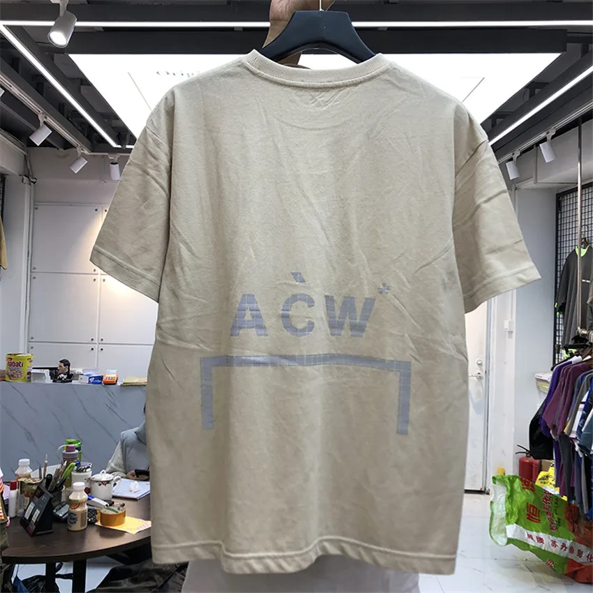 Мужская и женская Винтажная футболка с отражающим логотипом Классическая