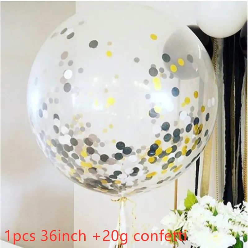 1pc party decoration black gold digital confetti mesh 4d balloon baby 2 years old birthday theme party decoration - Цвет: as picture