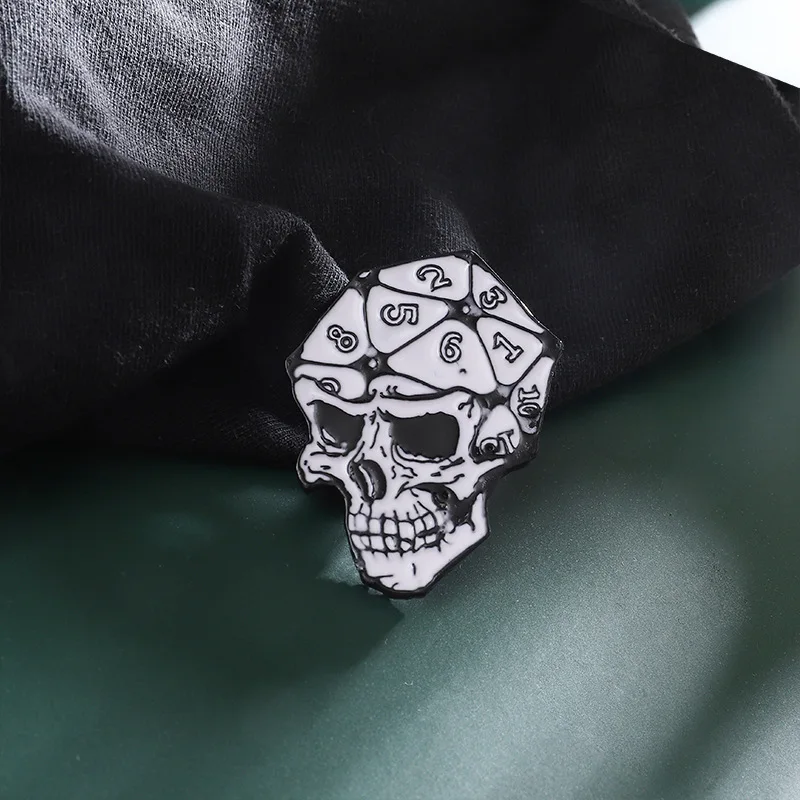 XM-забавная Новая цифровая брошь в виде черепа на воротник стиле панк ретро