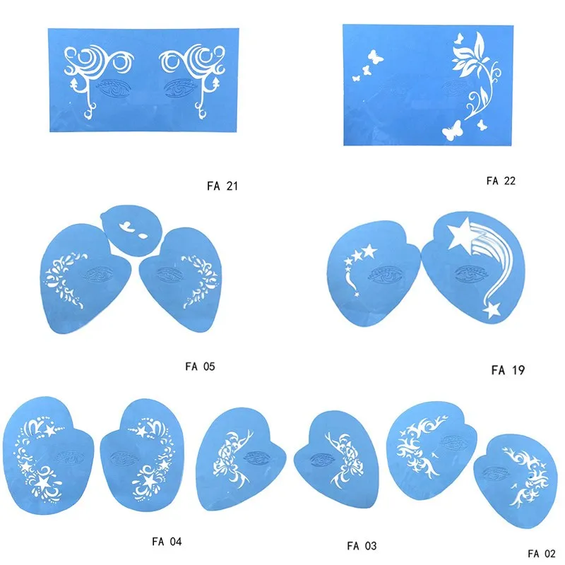 Многоразовые Мягкие трафареты для рисования лица шаблон макияжа глаз модель