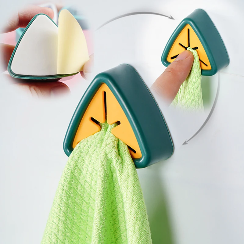 

Punch Free Towel Plug Creative Kitchen Towel Rack Storage Hook Wash Cloth Clip Dish Towel Rack Kitchen Tool Bathroom Accessories